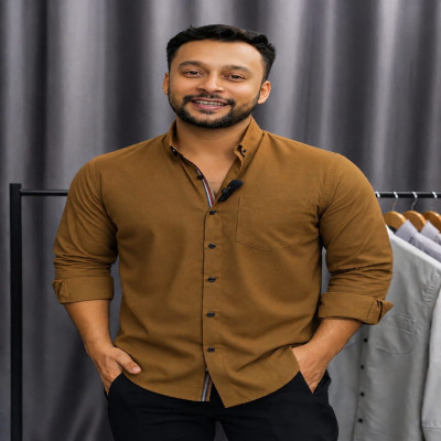 Casual Shirt_Mustard Brown