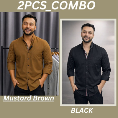 Casual Shirt_Brown_Black