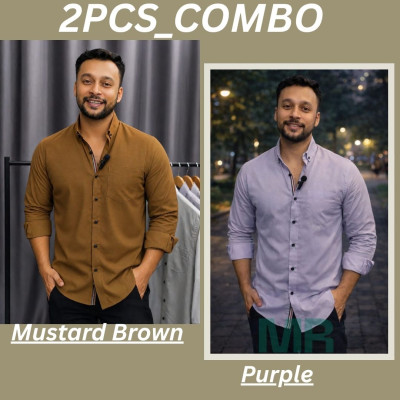 Casual Shirt_Brown_Purpel